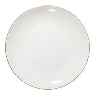 Prato raso PETIT SALON branco com beira dourada 27cm