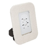 Moldura com pelo branca 10x15cm