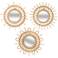 Conjunto 3 espelhos de parede sol 28cm