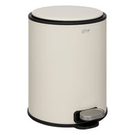 Balde do lixo com pedal DELTA bege em metal 6l