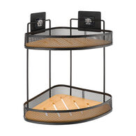 Suporte wc de canto preto 20x33cm