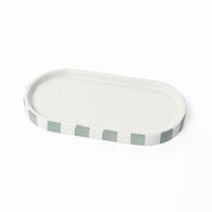 Bandeja wc STRIO verde em cer&acirc;mica