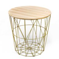 Mesa de apoio KUMI dourada 41cm