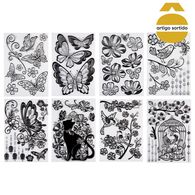 Sticker com relevo prateado 40x29cm