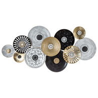 Quadro decorativo c&iacute;rculos em metal