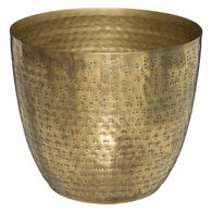 Vaso OASIS dourado em metal 16cm