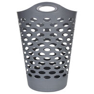 Cesto de roupa cinza flex&iacute;vel 60l
