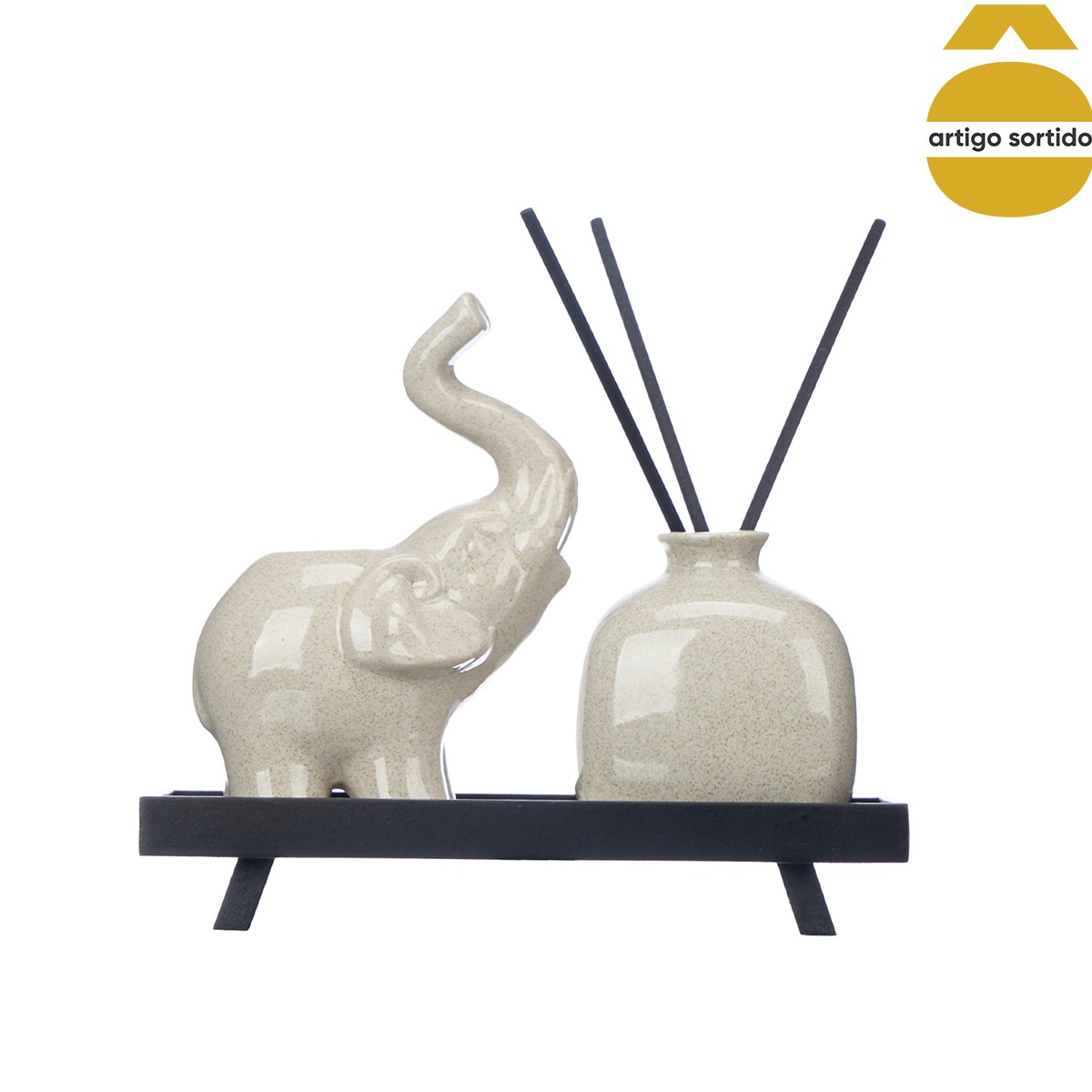Difusor ambientador elefante com 3 varas