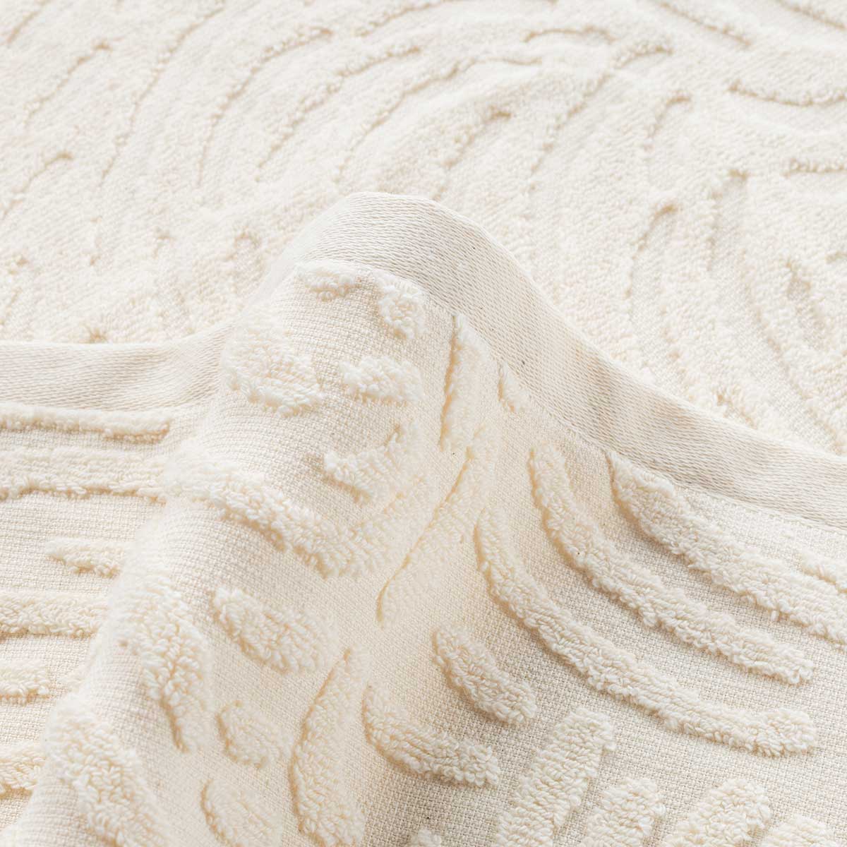 Toalha len&ccedil;ol de banho PURE bege algod&atilde;o 100x150cm