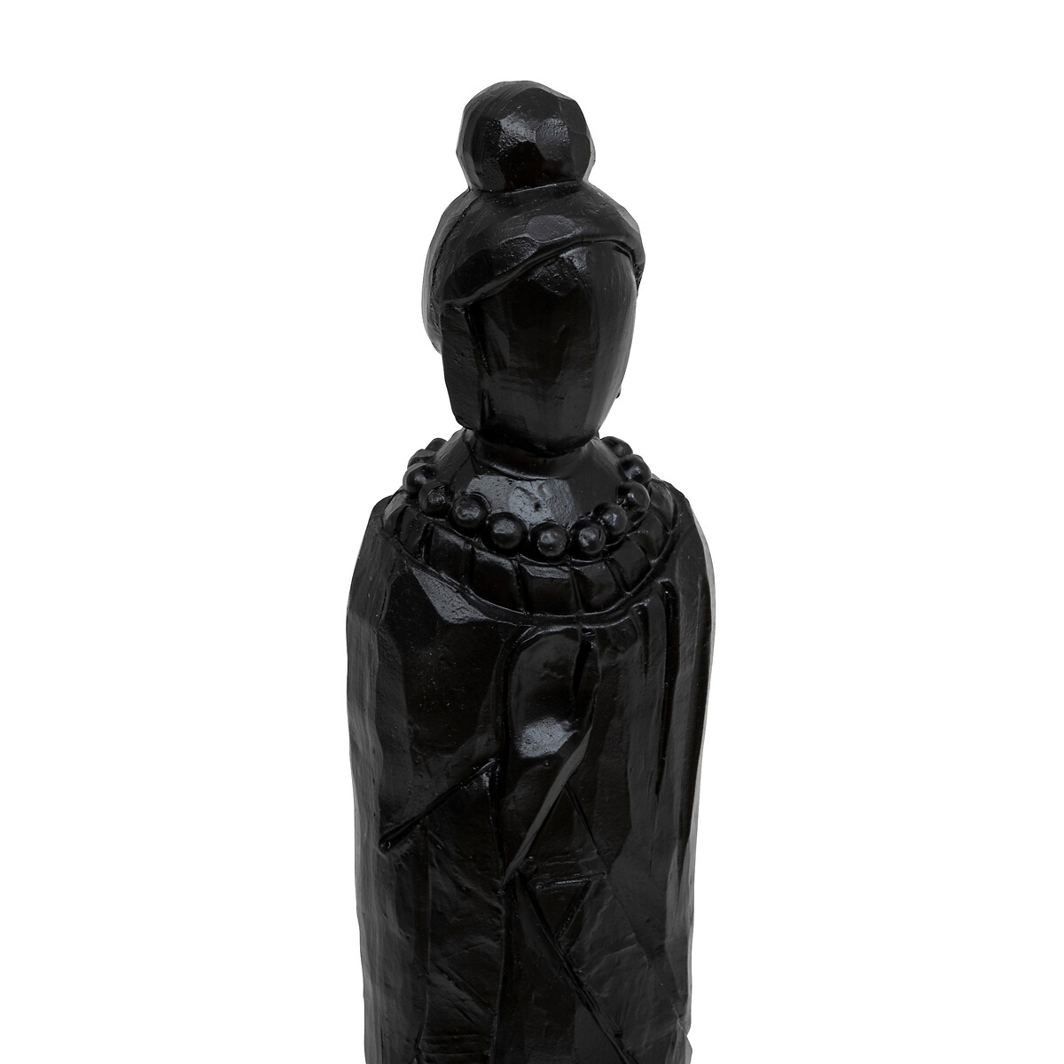 Estátua HAILEY preta forma de mulher