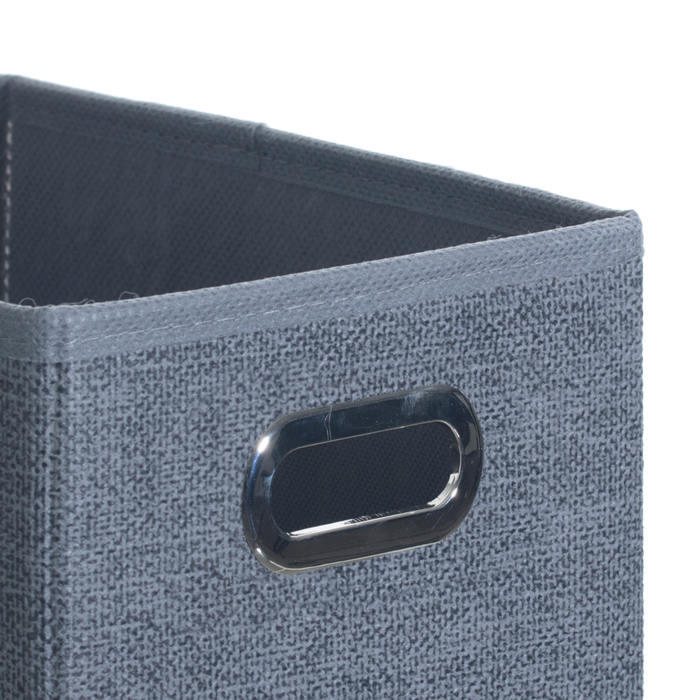 Caixa de arruma&ccedil;&atilde;o cinza escuro 15x31cm