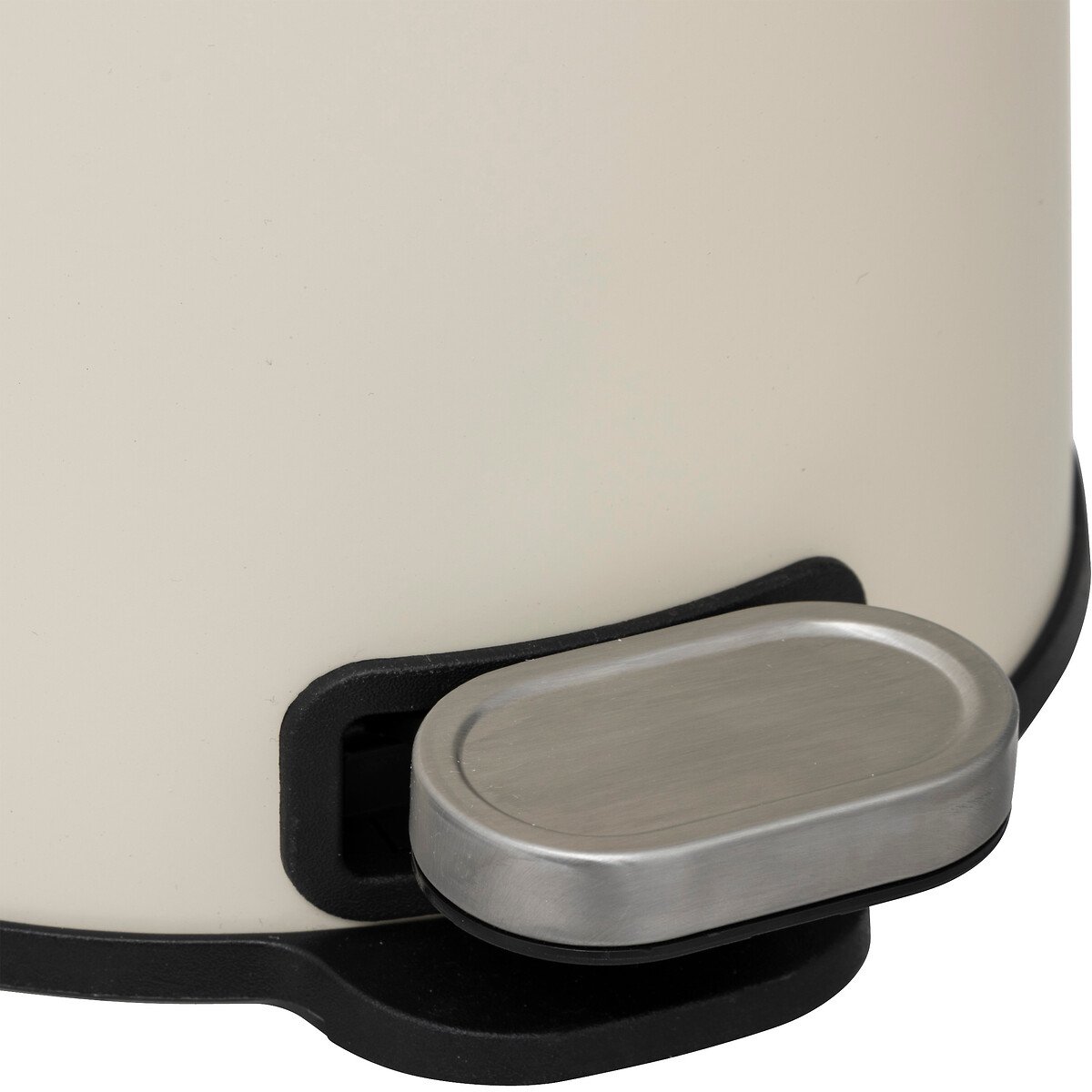 Balde do lixo com pedal DELTA bege em metal 6l