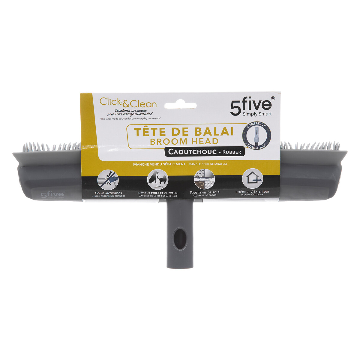 Vassoura antichoque com borracha CLICK