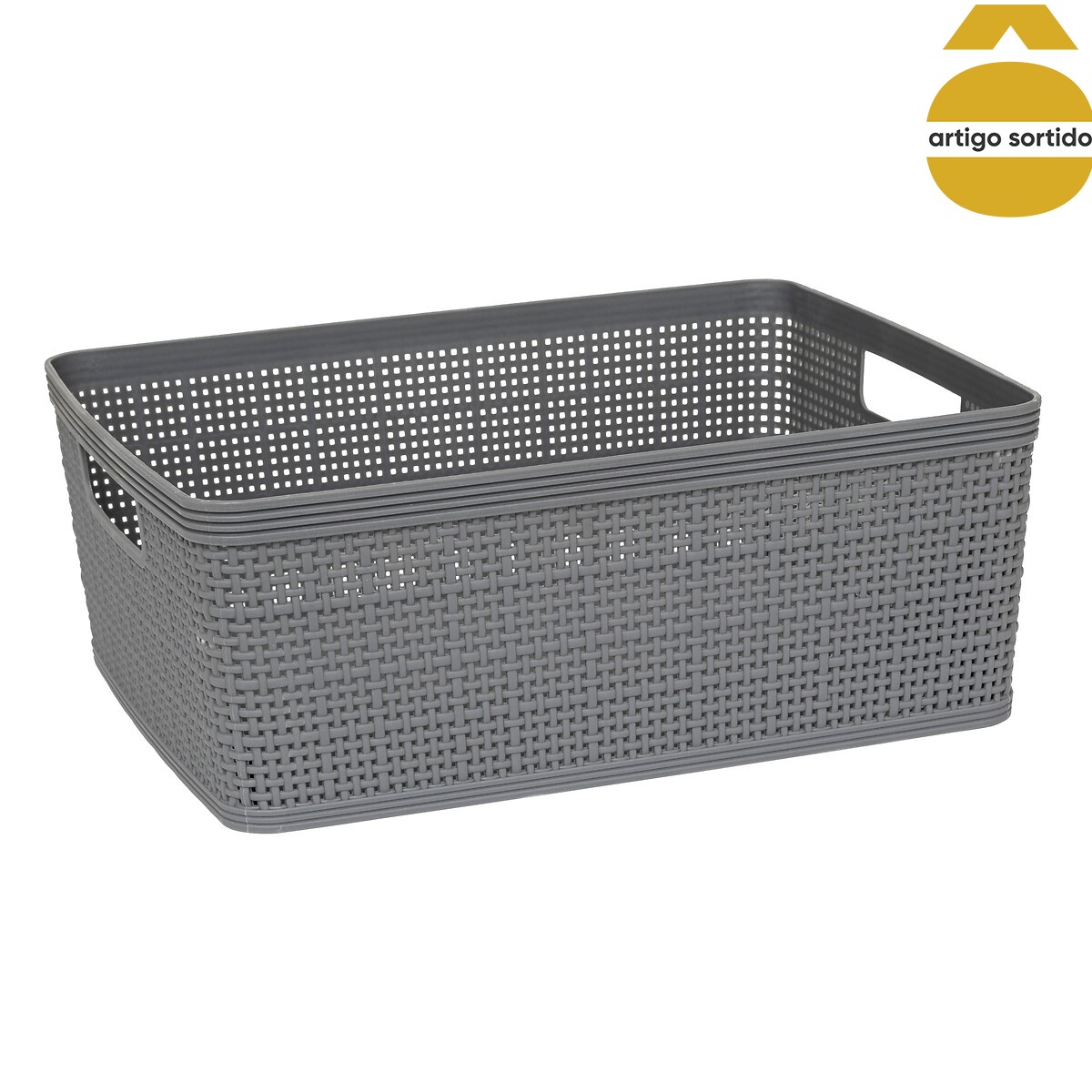 Conjunto de 10 cestos de arruma&ccedil;&atilde;o croch&ecirc; BOXY