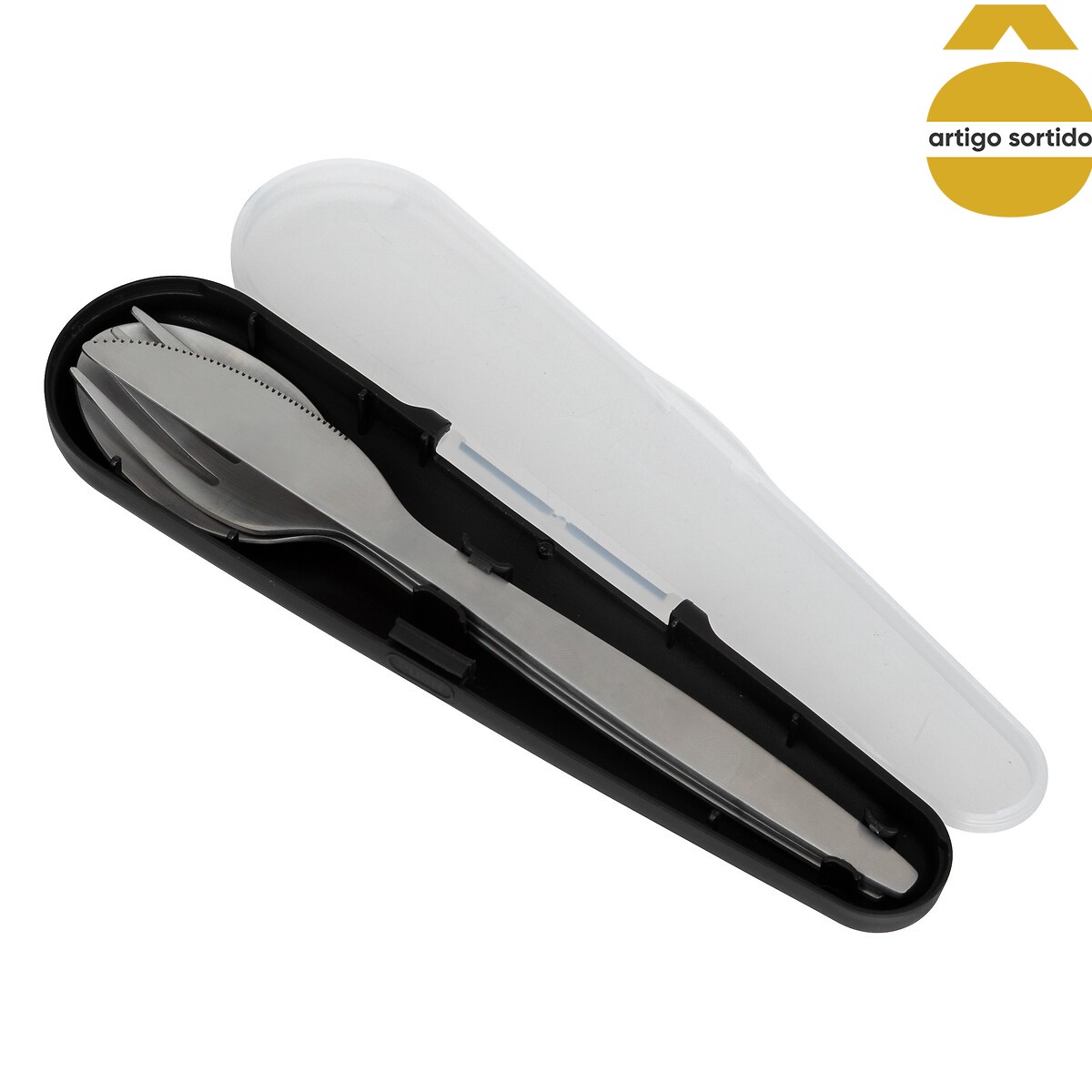 Porta talheres com 3 talheres