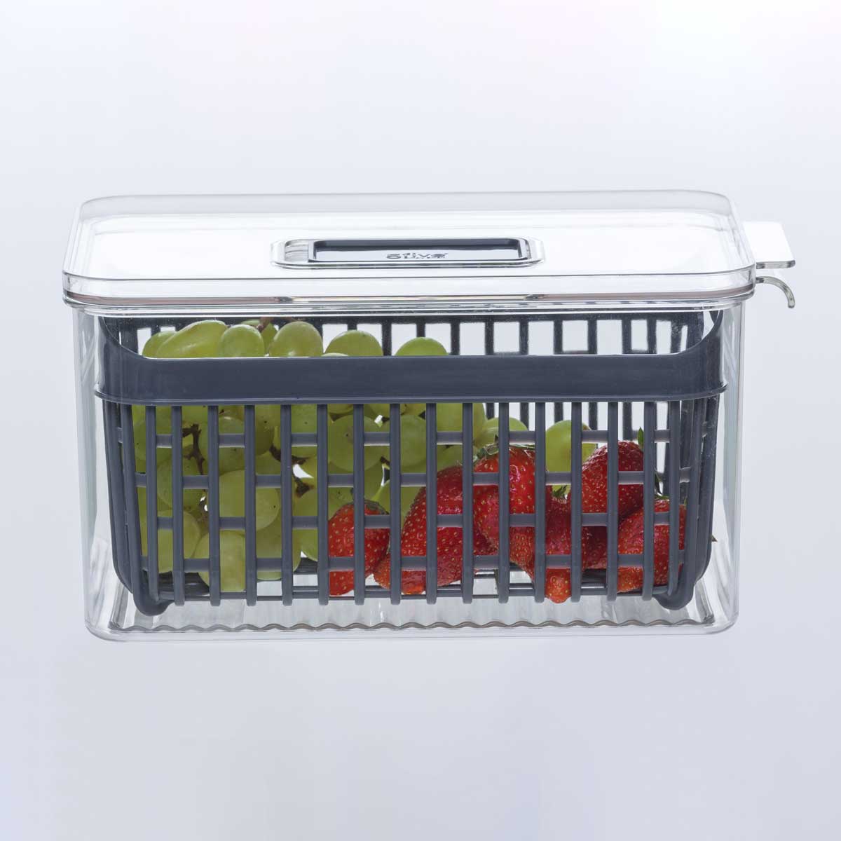 Caixa de arrumação empilhável para frigorífico 15,5x24cm