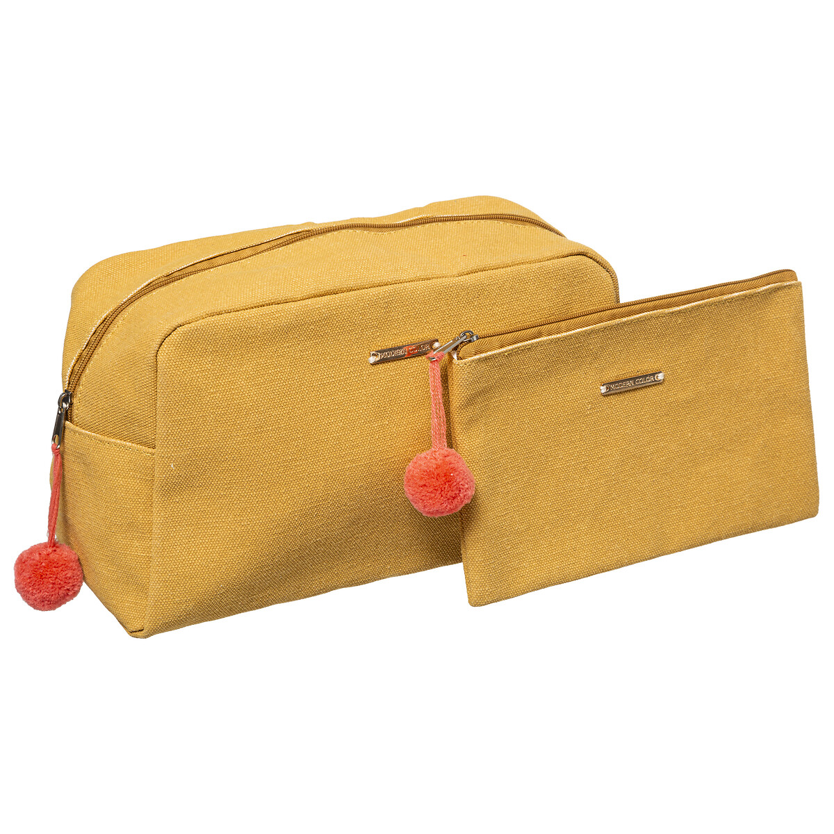 Conjunto de 2 bolsas de higiene amarelo