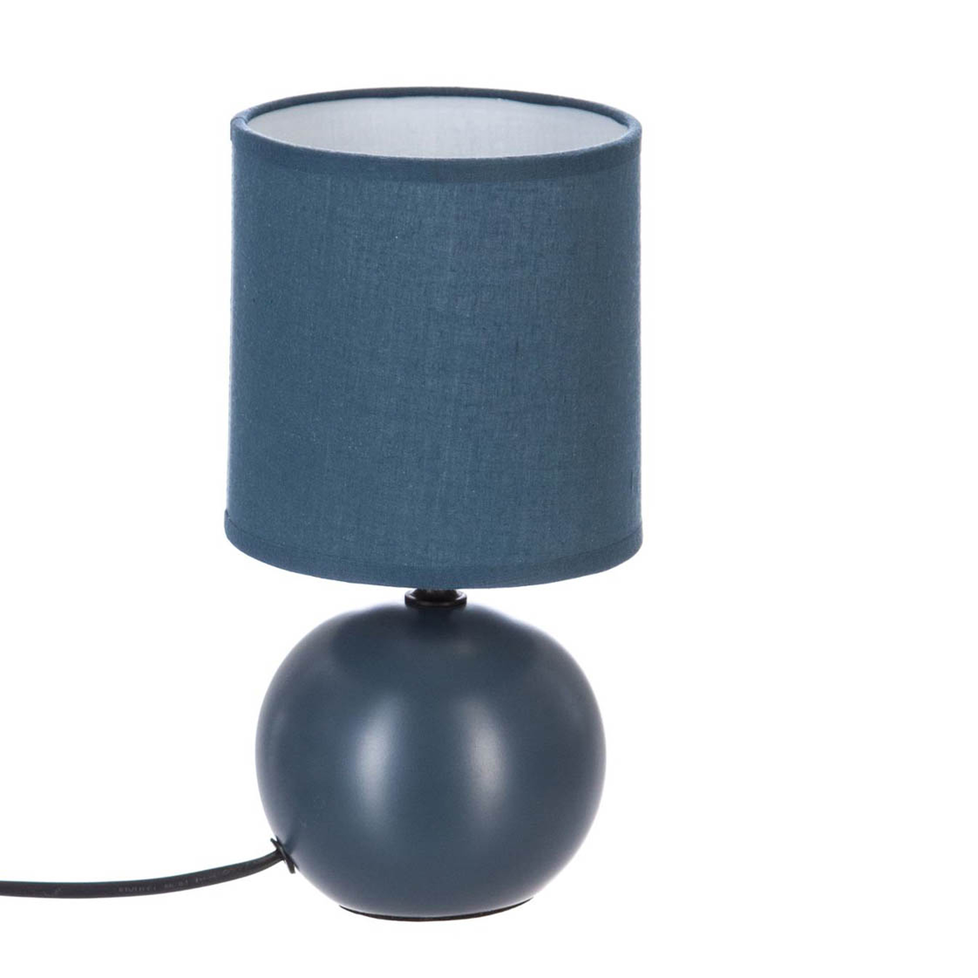 Candeeiro de mesa TIMEO com bola azul em cerâmica