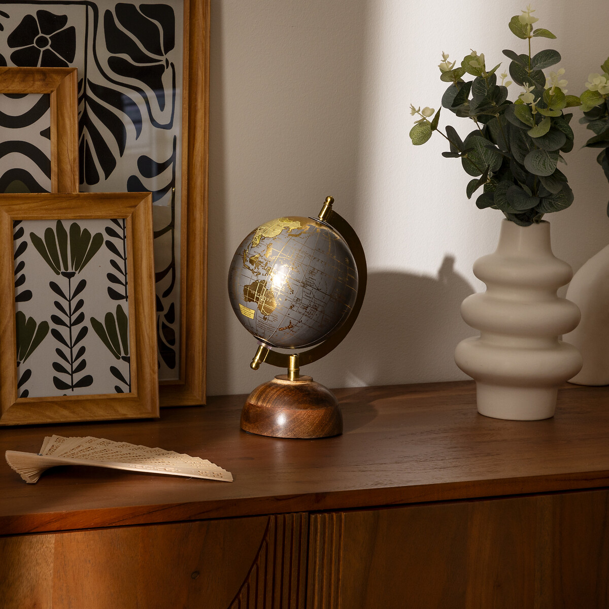 Globo decorativo AFONSO em madeira mango 24cm