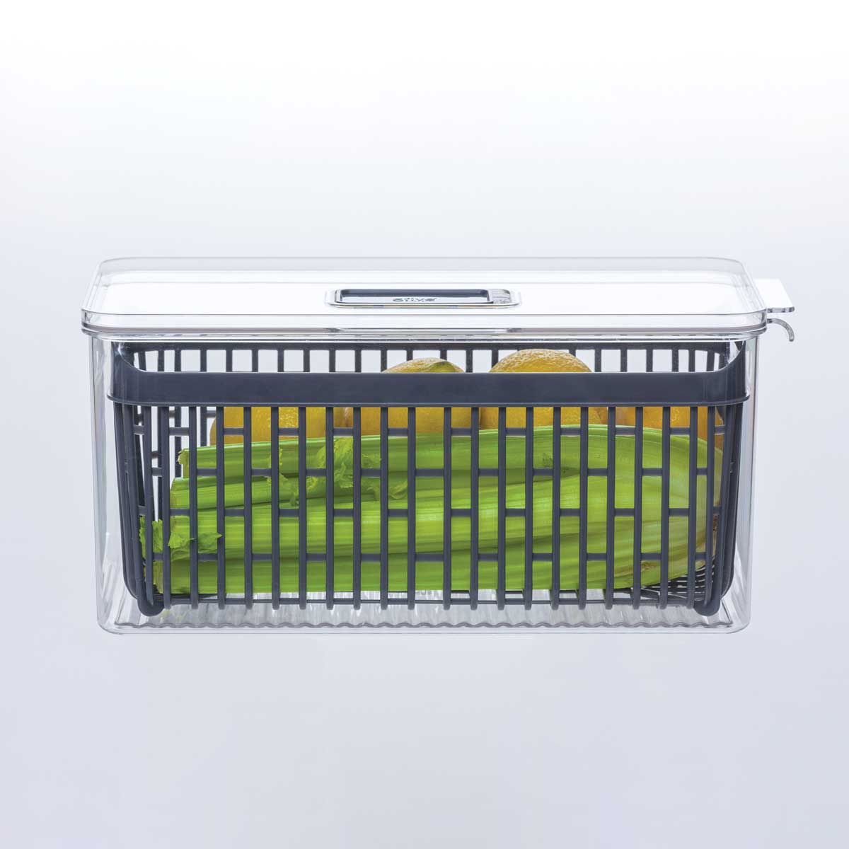 Caixa de arrumação empilhável para frigorífico 16x32cm