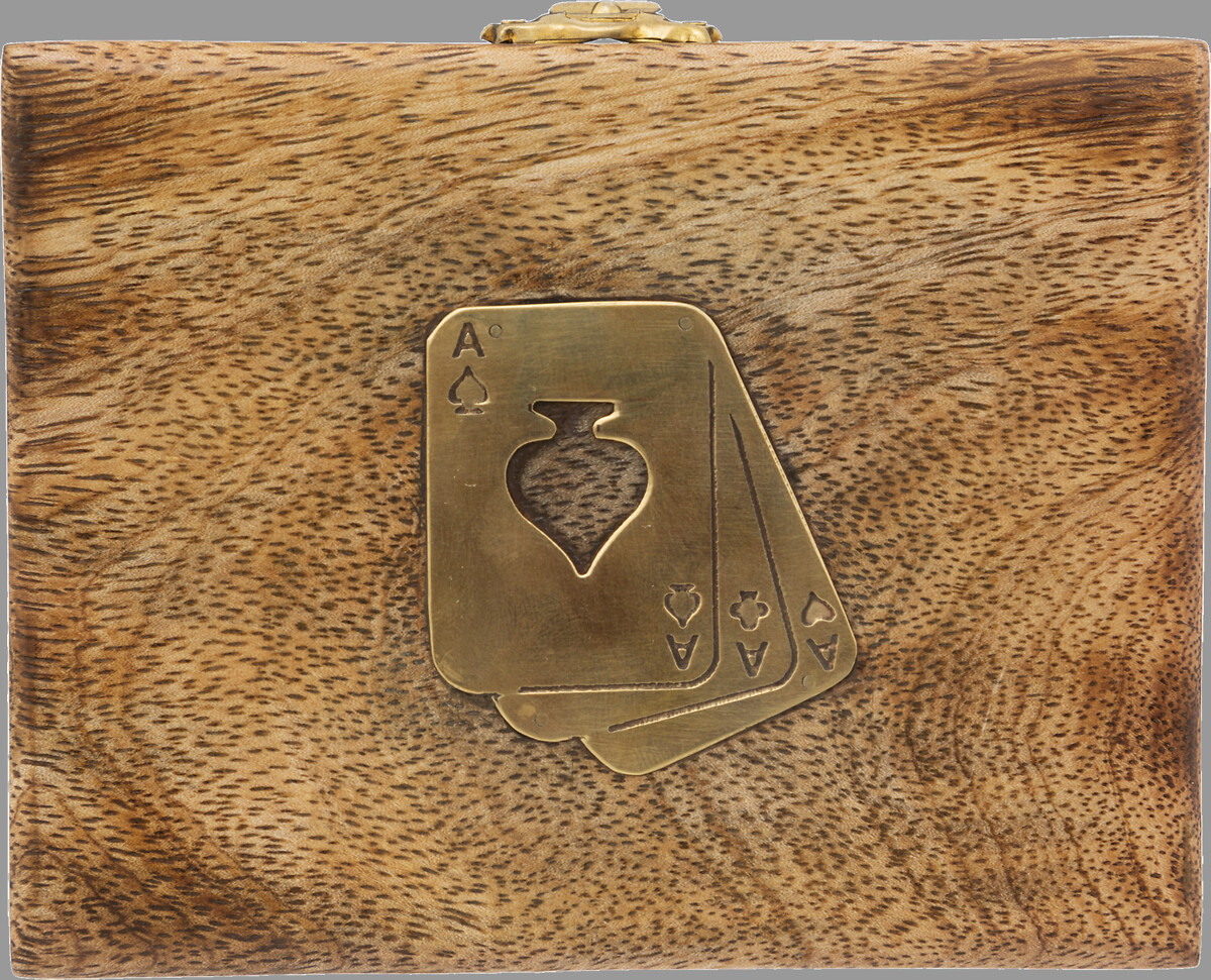 Jogo de cartas com caixa de madeira ODILE