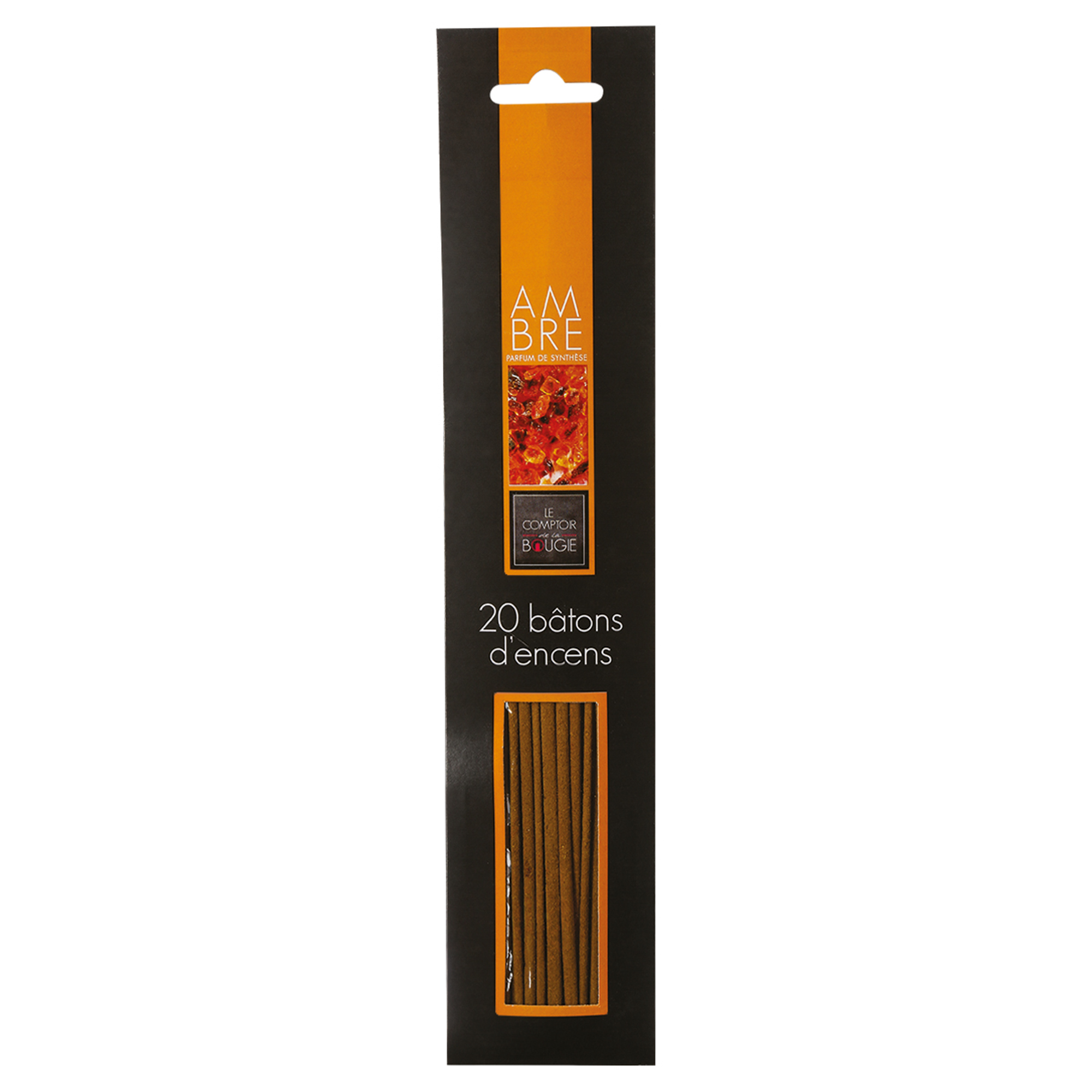 Conjunto de 20 paus de incenso ambar