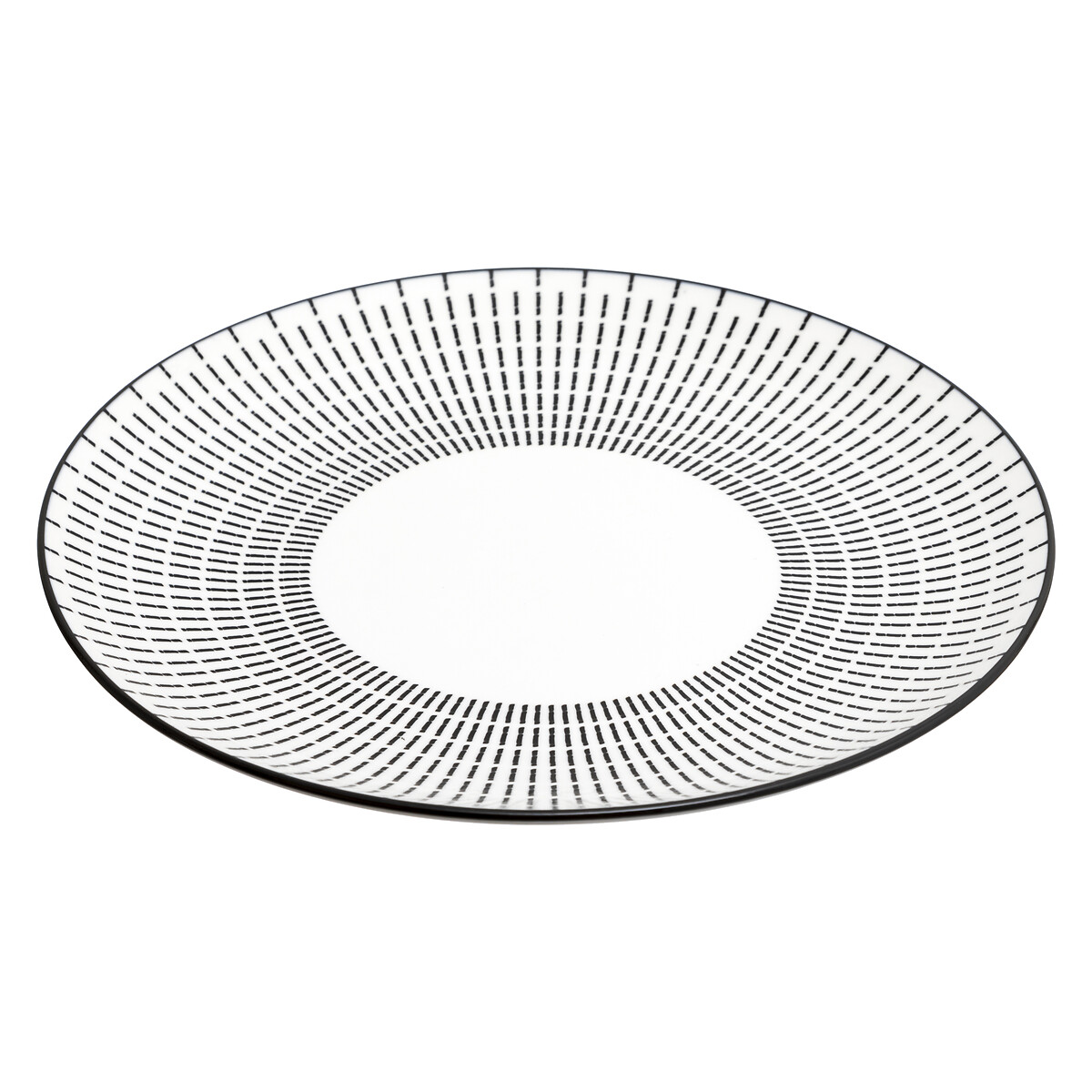 Servi&ccedil;o de mesa LUNIS preto decorado 18 pe&ccedil;as