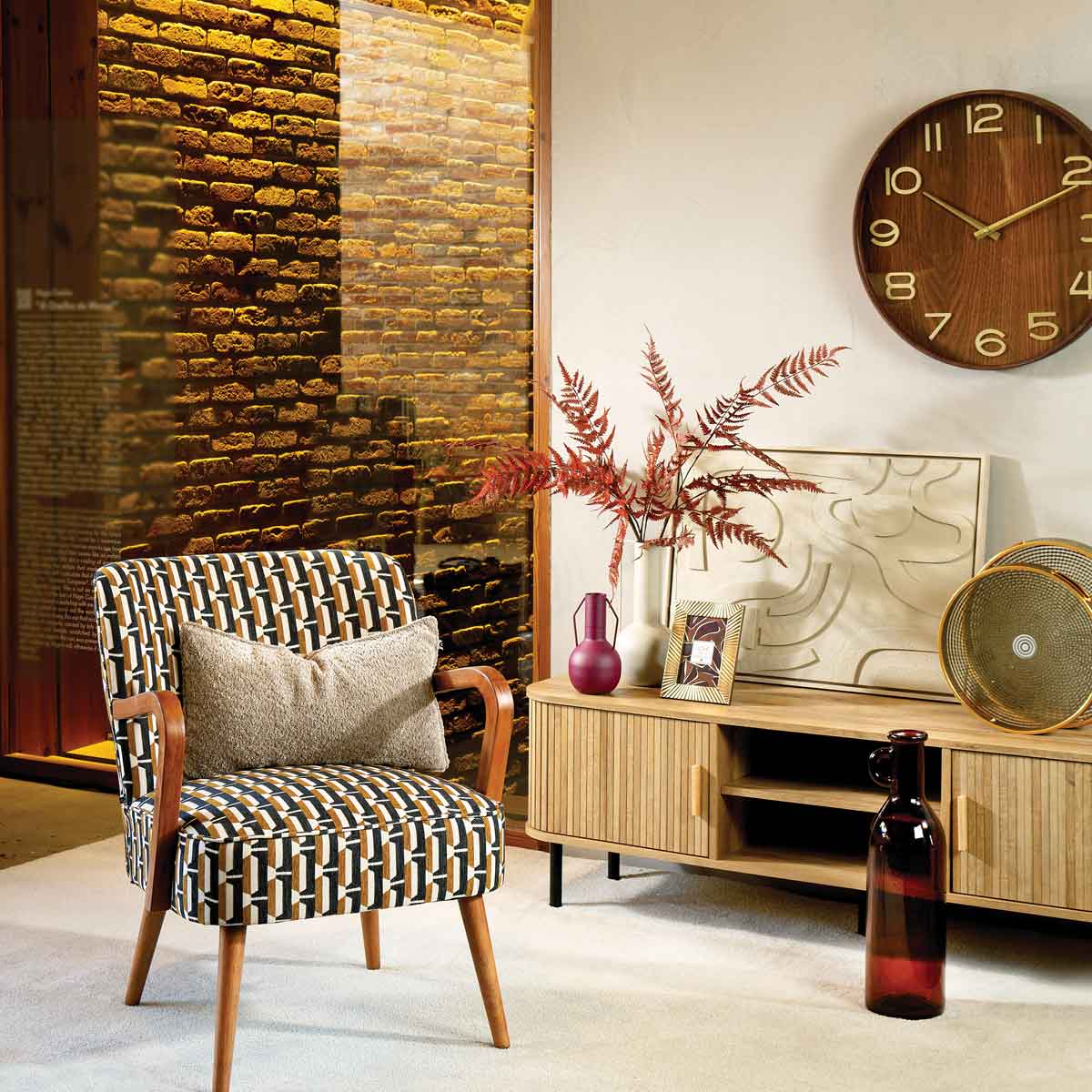 Poltrona CHIARA em tecido decorado