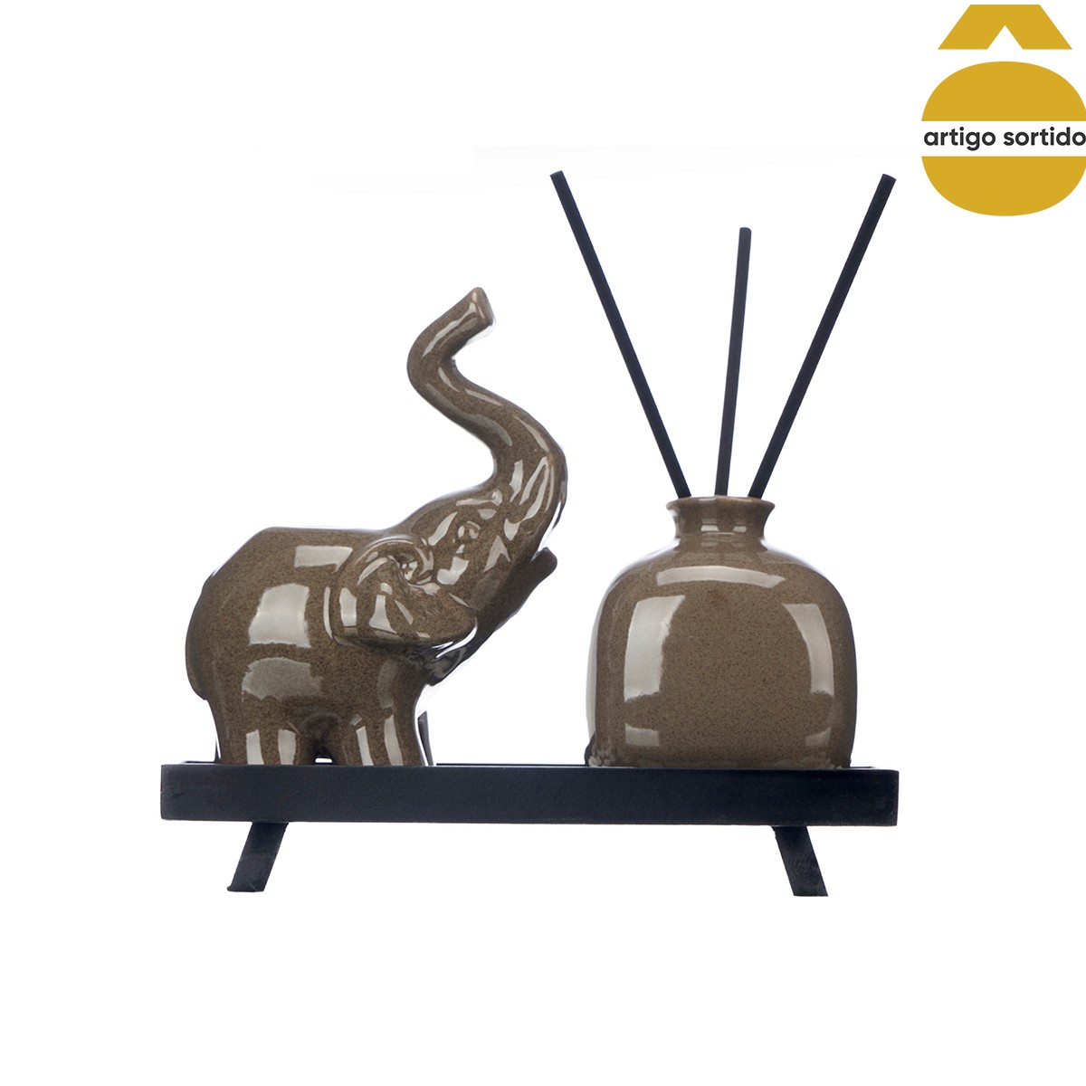 Difusor ambientador elefante com 3 varas