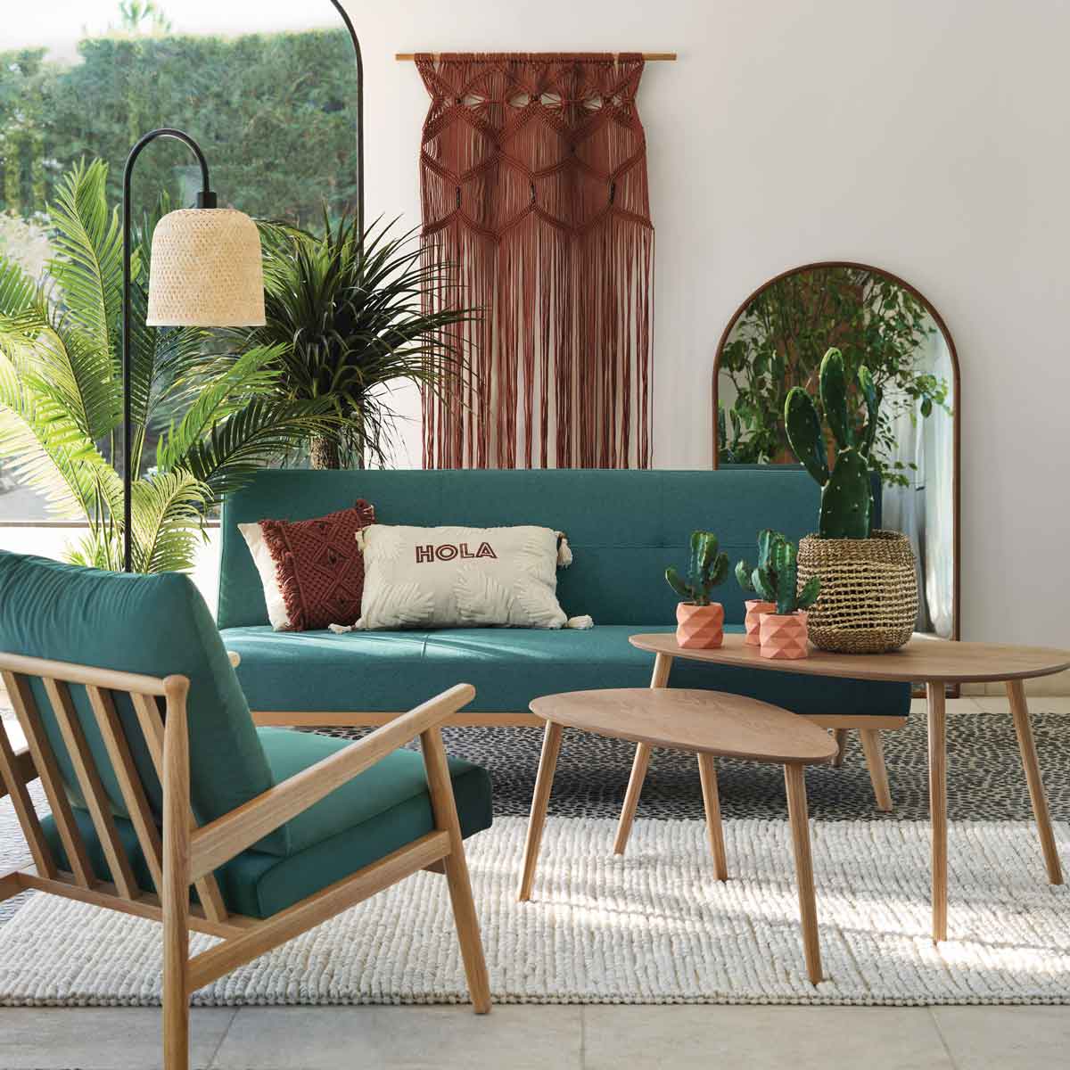 Conjunto de 2 mesas de centro MILEO bege