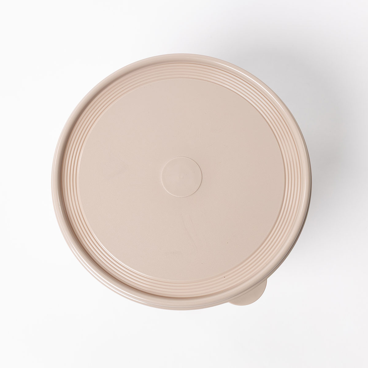 Caixa herm&eacute;tica redonda bege 4l