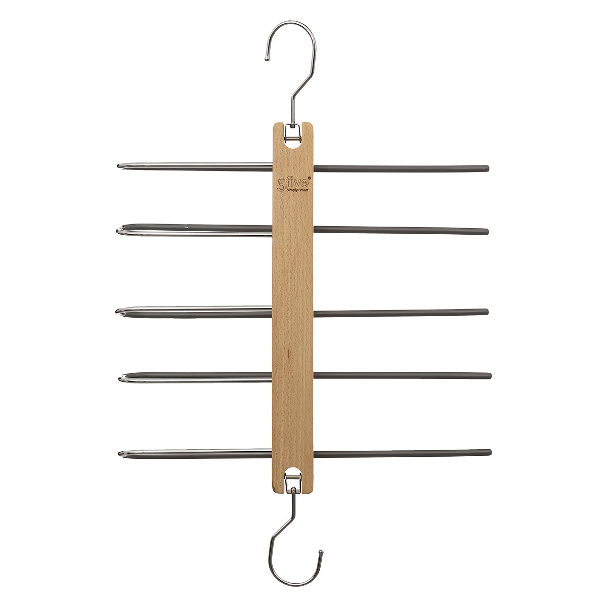 Cabide com 5 divisórias para calças