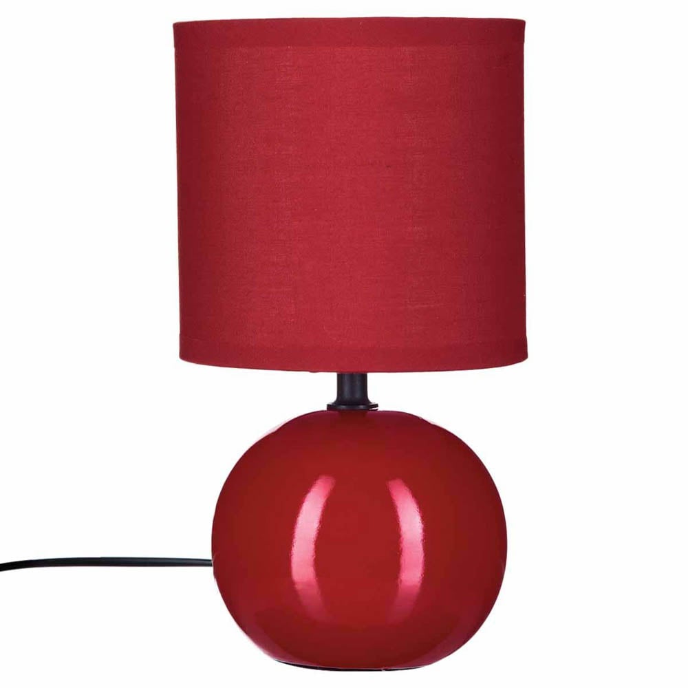 Candeeiro de mesa TIMEO bola vermelha em cerâmica