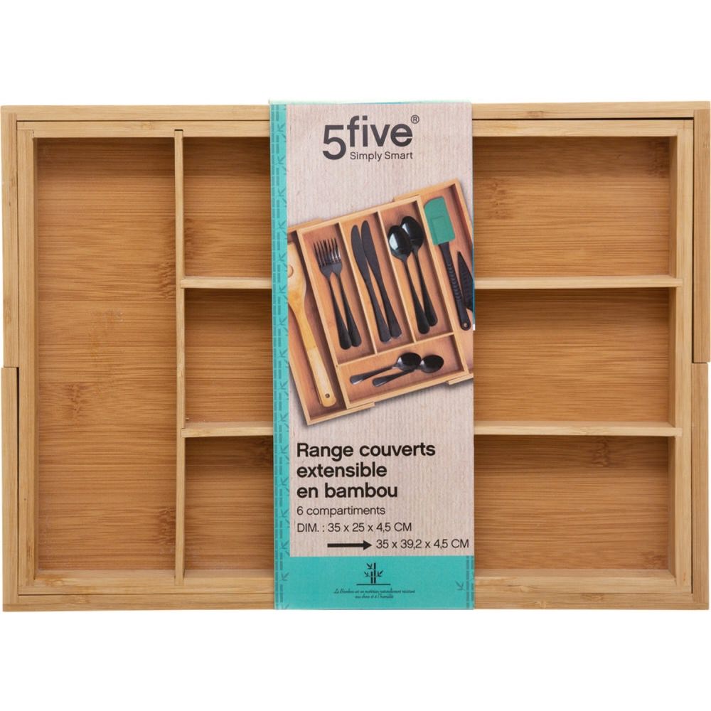 Tabuleiro p/talheres bambu extens&iacute;vel