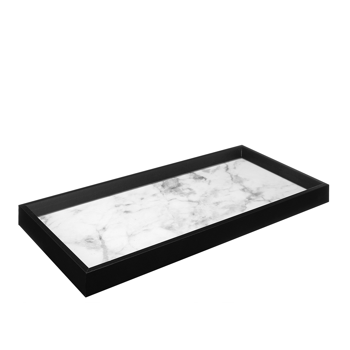 Conjunto 3 tabuleiros efeito mármore preto