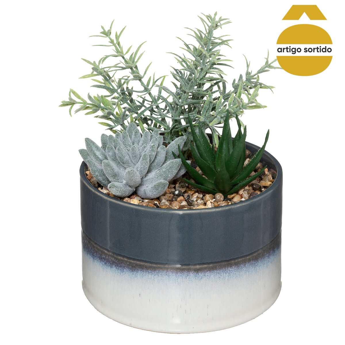 Vaso com planta artificial HOUSE 18cm