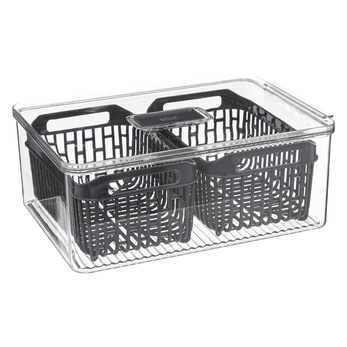 Caixa de arrumação empilhável para frigorífico 22x32cm