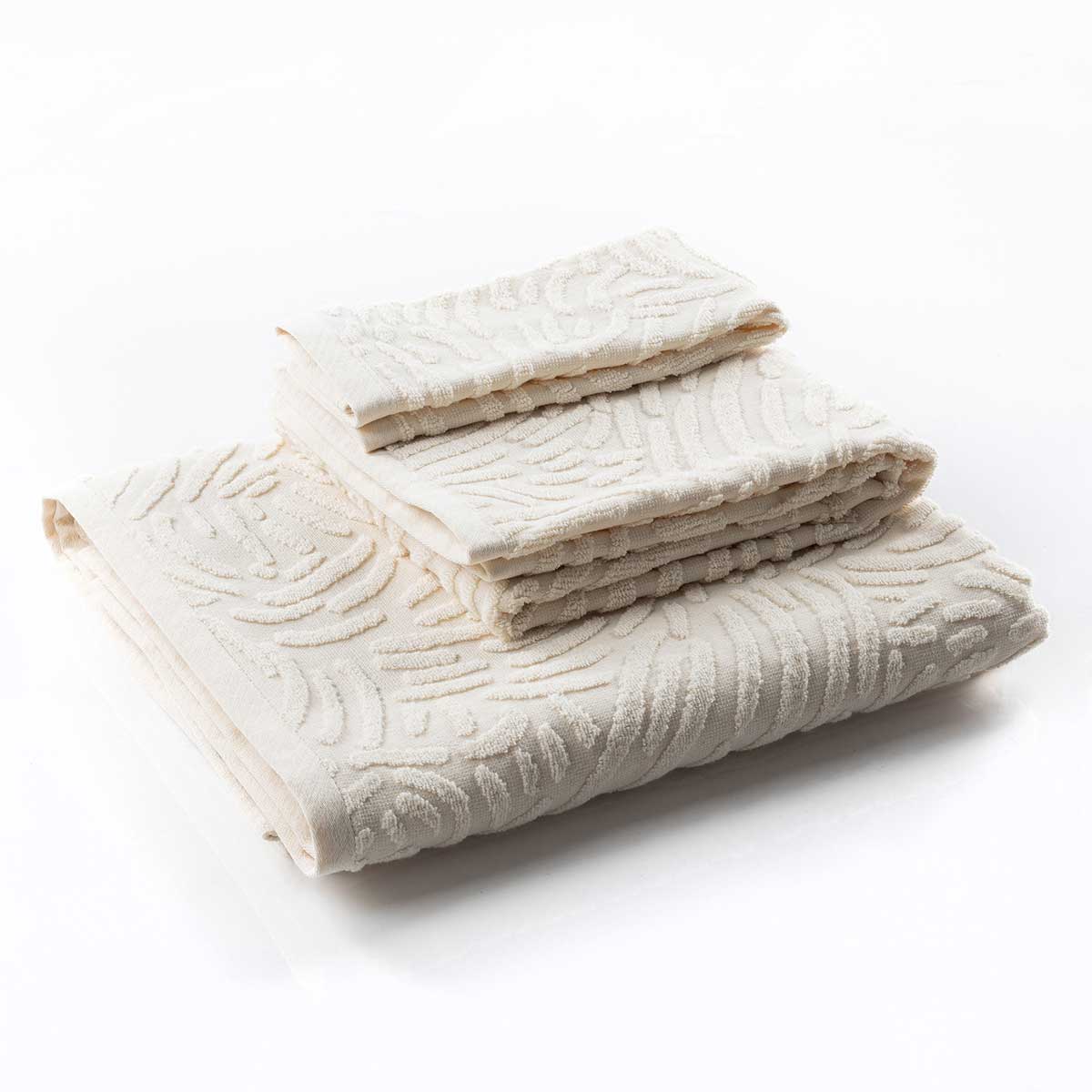 Toalha len&ccedil;ol de banho PURE bege algod&atilde;o 100x150cm