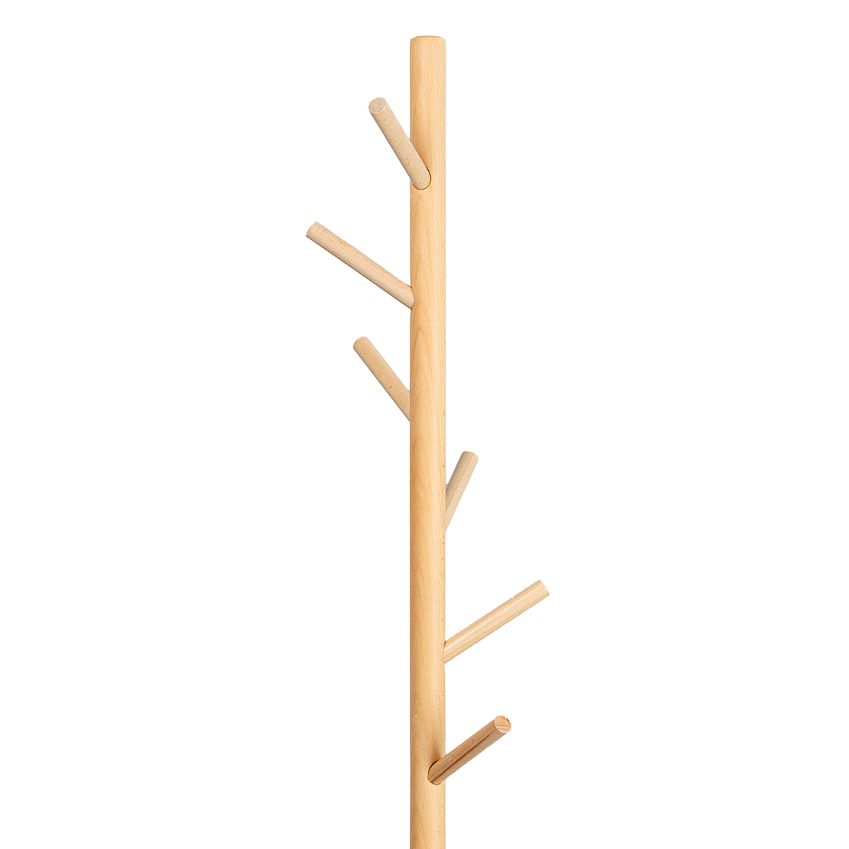 Cabide de p&eacute; branco com 6 ganchos e base em m&aacute;rmore 171cm