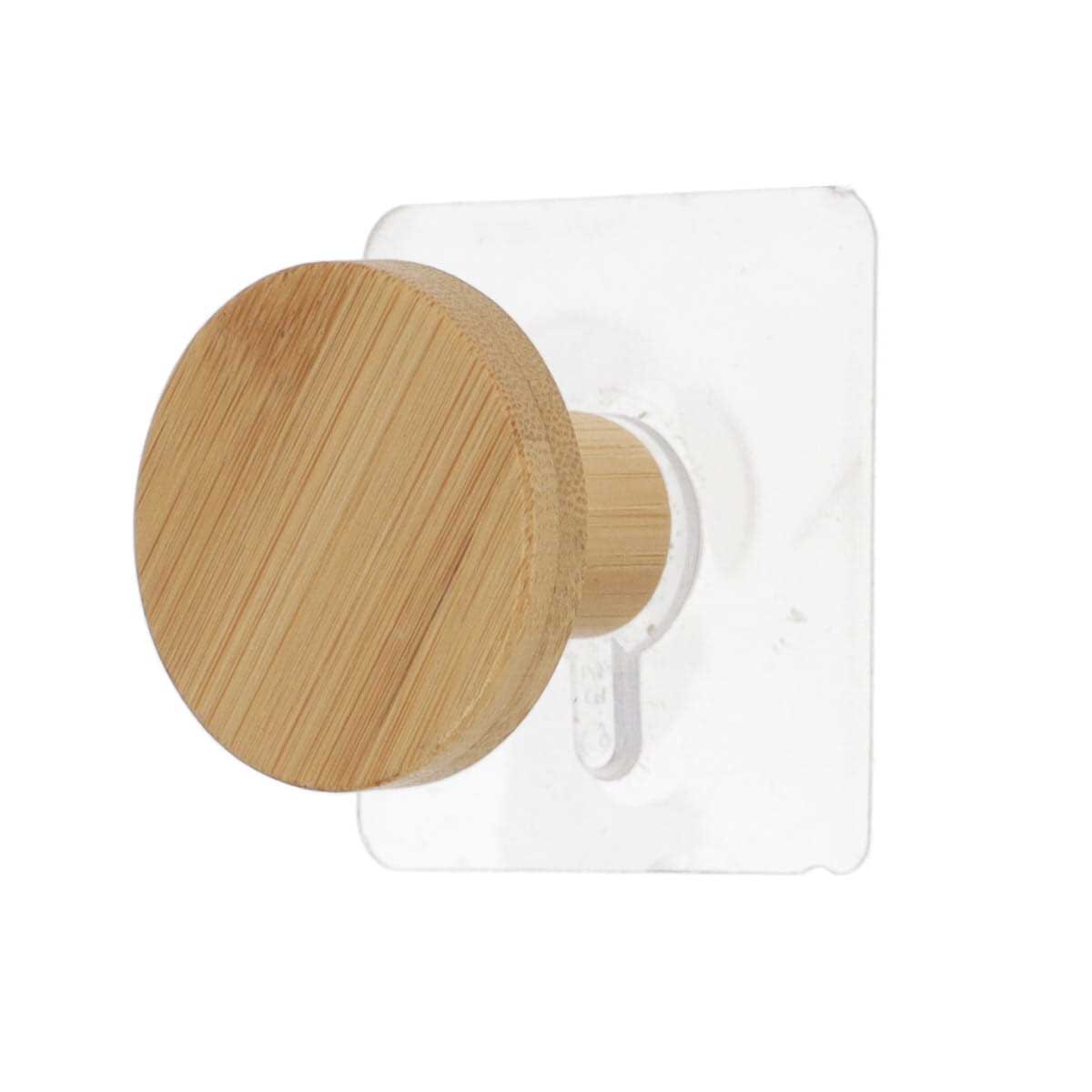 Cabide wc natural em madeira 4,5cm