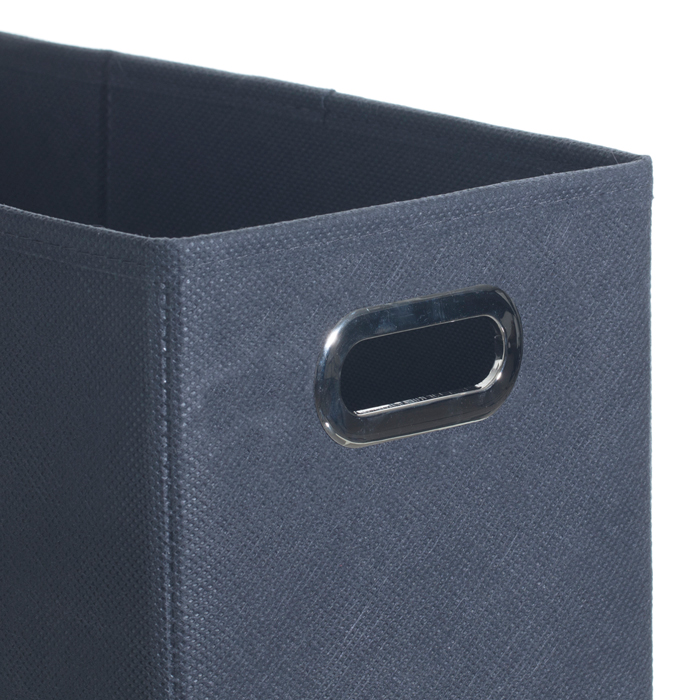 Caixa de arruma&ccedil;&atilde;o antracite com pegas 15x31cm