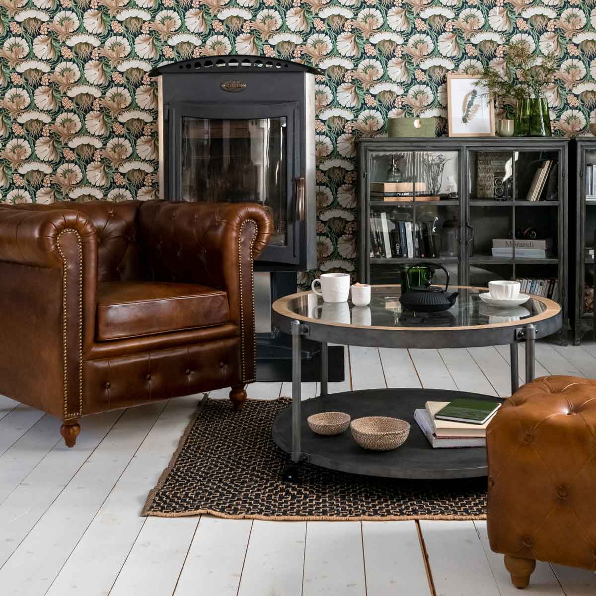 Poltrona CHESTER castanha