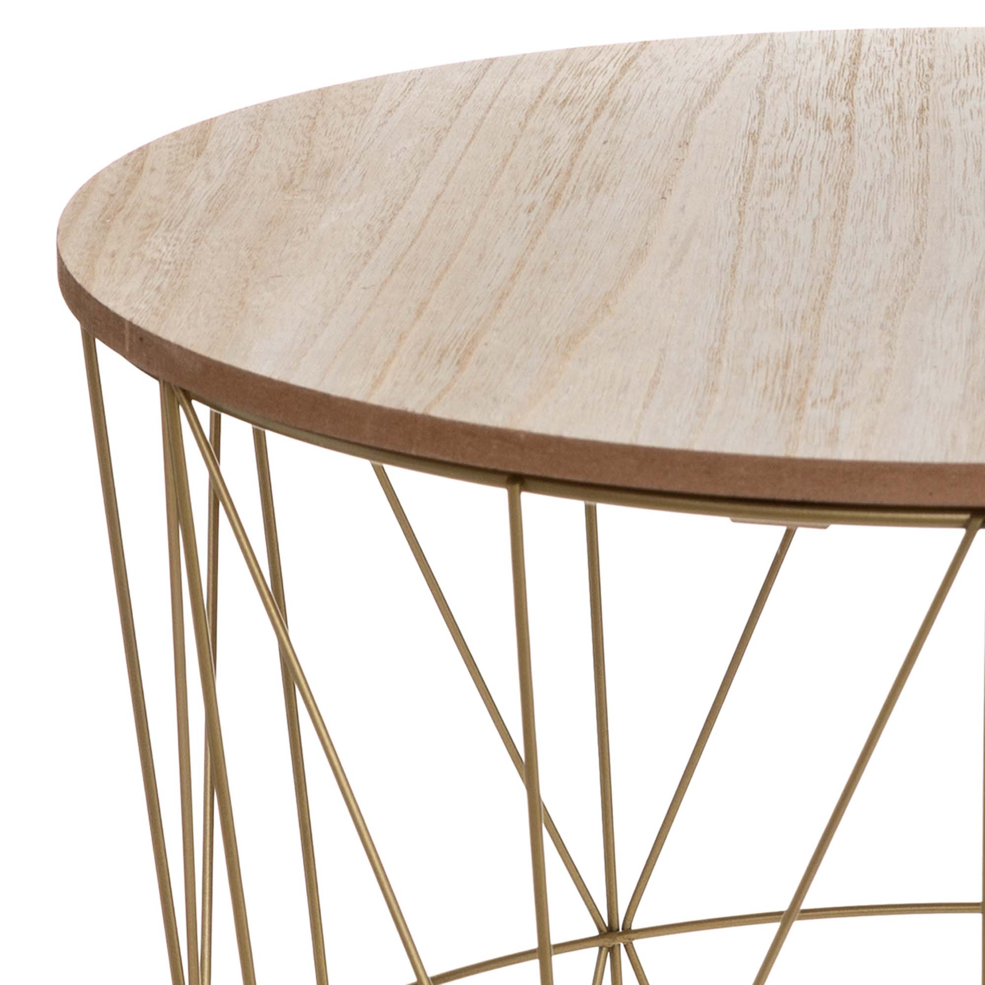 Mesa de apoio KUMI dourada 41cm
