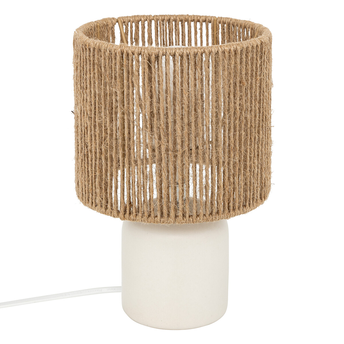 Candeeiro de mesa KOBY branco em cerâmica