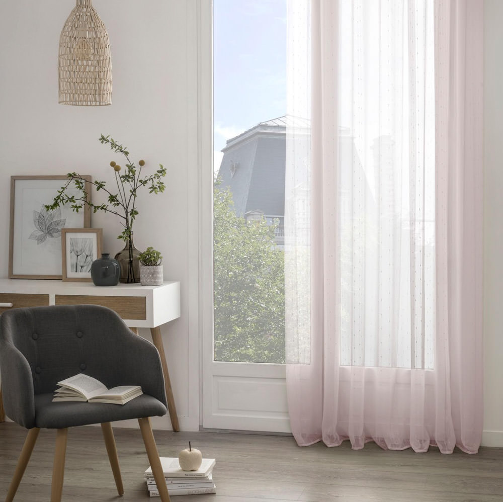 Cortina organza rosa 140x240cm