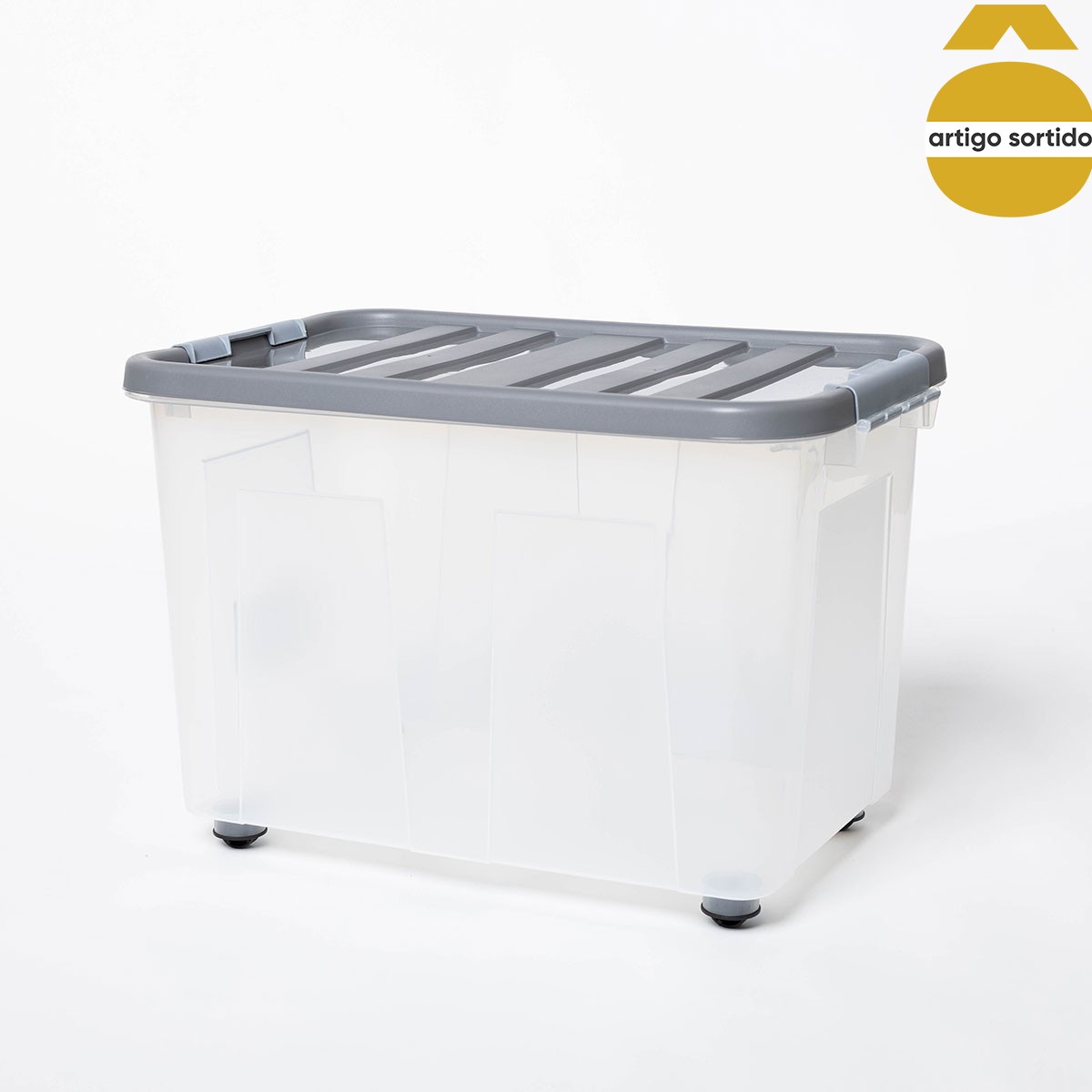 Caixa de arrumação com rodas 75l