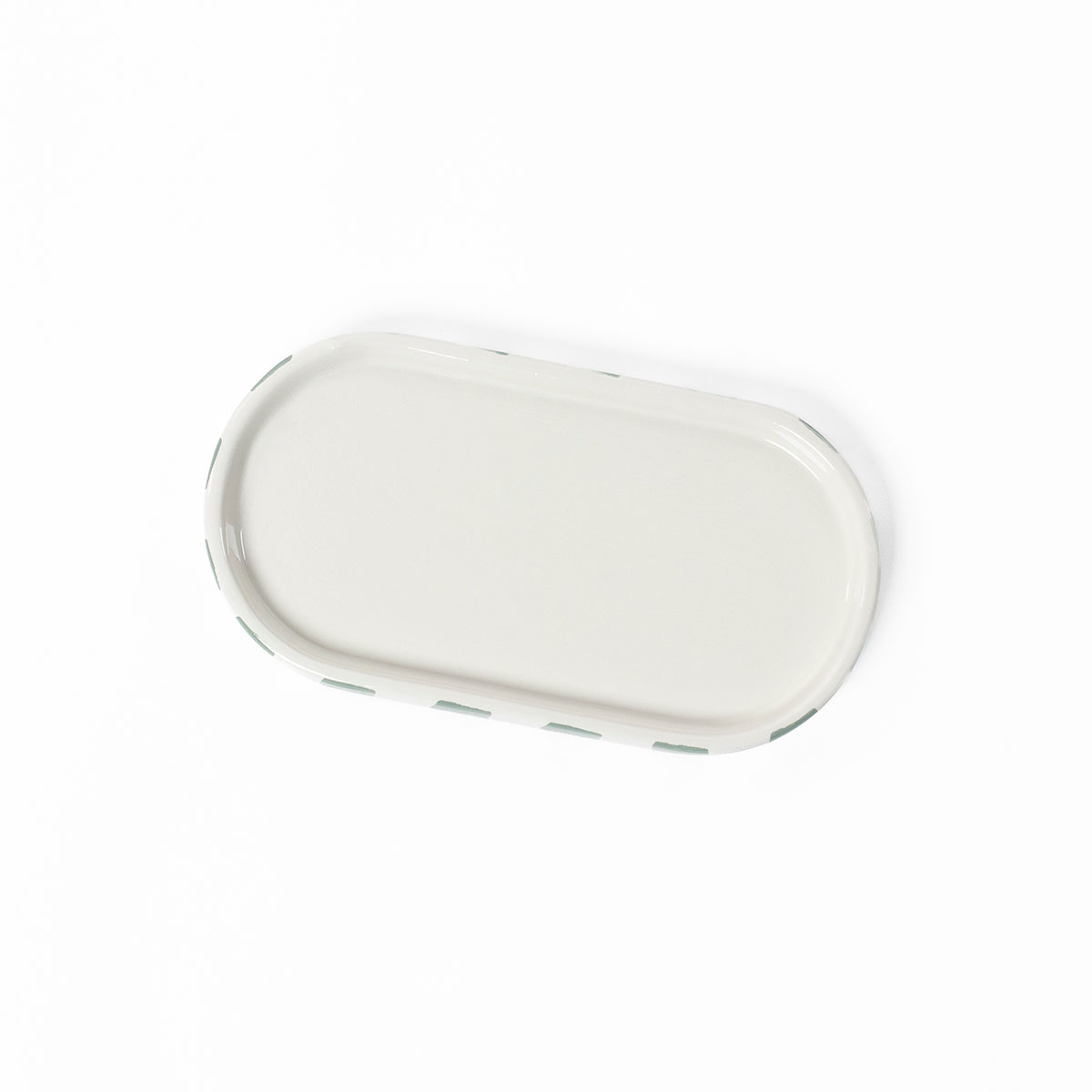 Bandeja wc STRIO verde em cer&acirc;mica