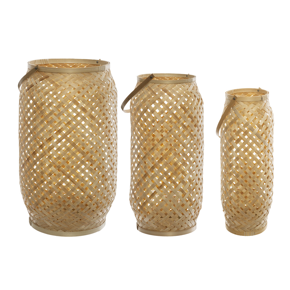 Lanterna natural CROSS em bambu 47cm