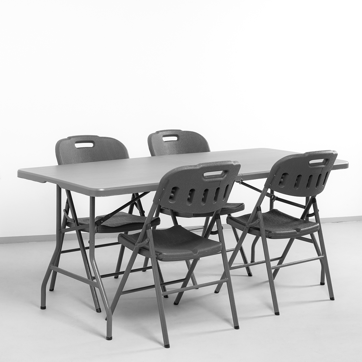 Mesa encartável cinza