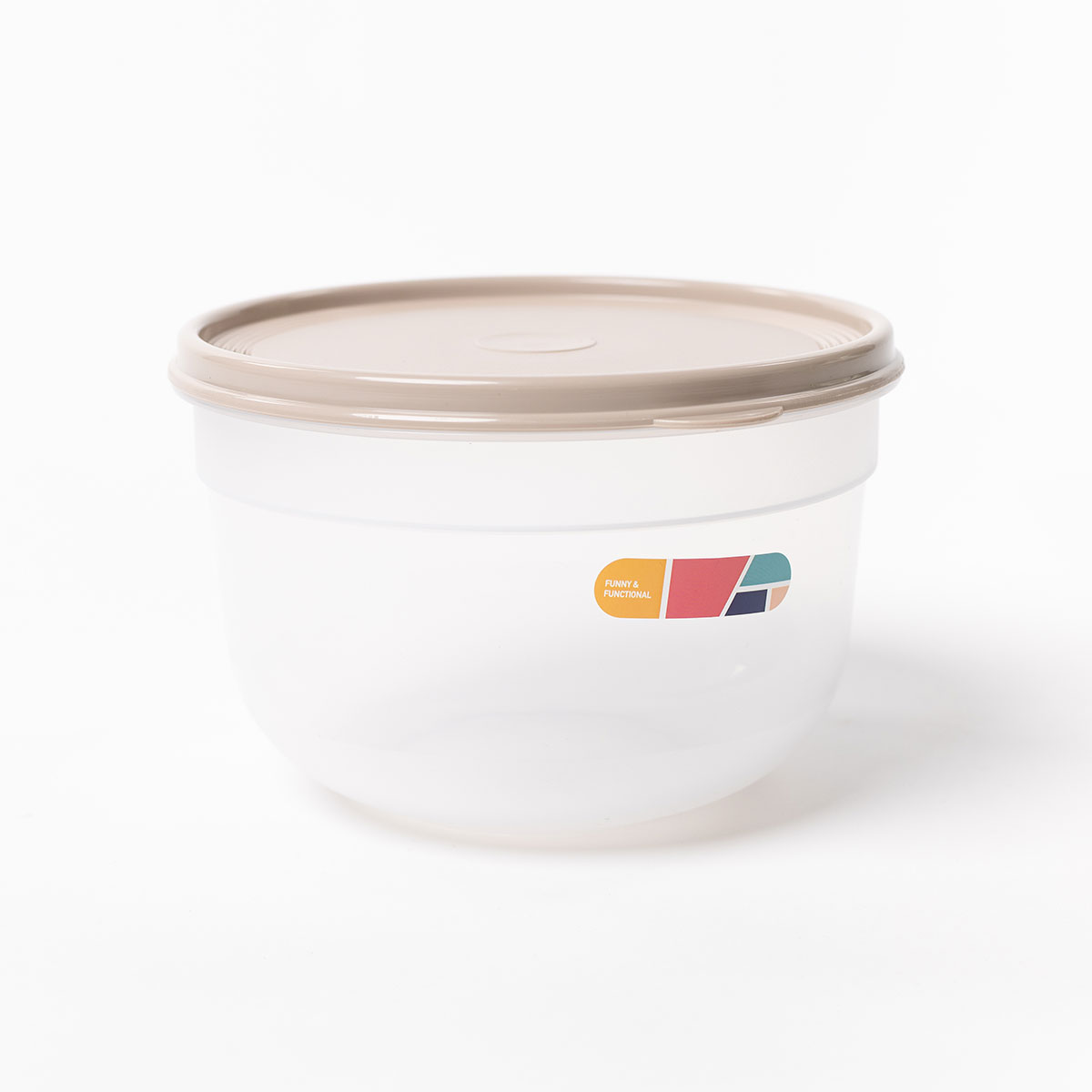 Caixa herm&eacute;tica redonda bege 2,4l